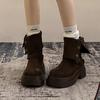 Модная пряжка ремня Женские ботинки в современном дизайне, увеличивающие рост, Обувь Осень Зима Женские полусапожки до середины икры