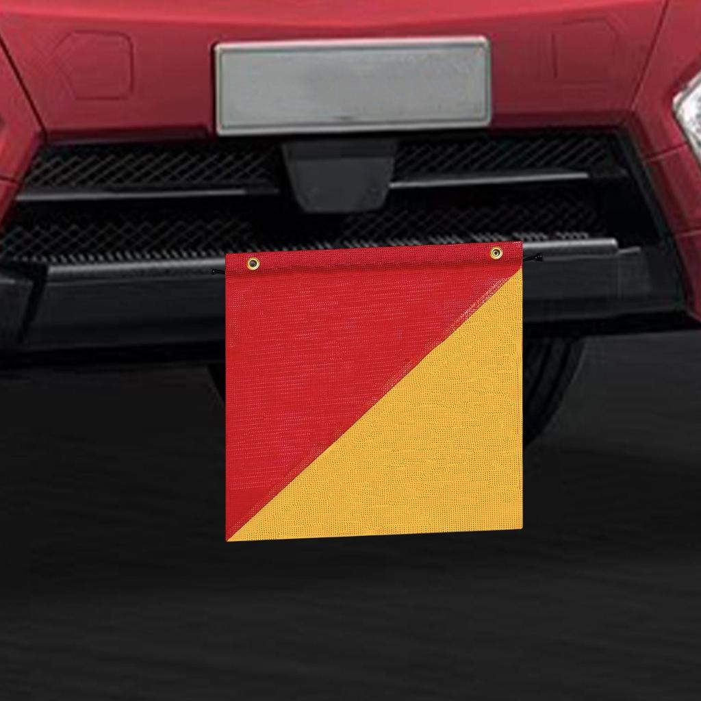 Флаг для грузовика 6 штук Предупреждающие флаги с эластичным шнуром 18 x 18 дюймов Баннер высокой видимости для груза грузовика, фермы, буксировочного автомобиля