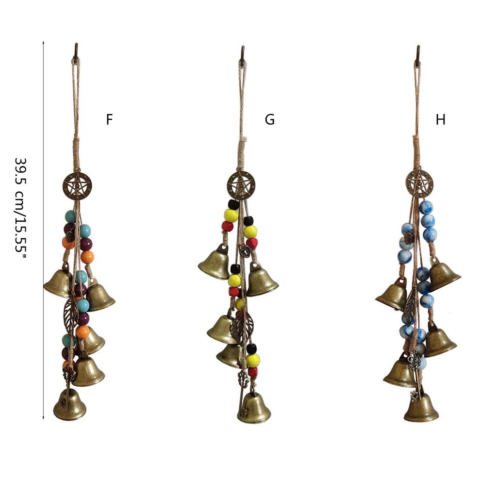 Bohemian Witch Bells Protection for Door Knob Hanger Wind Chimes Witchy Things Clear Negative Energy Witchcraft Supplies