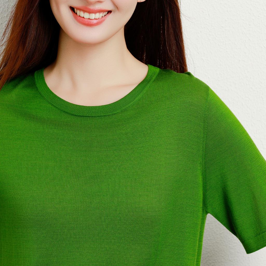 New 100% mulberry silk comfortable loose 120 knit vest women's versatile silk T-shirt