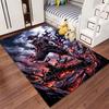 "Fiery Warrior on Lava Design" suitable as a non-slip mat for the living room or bedroom sofa