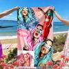 Karol G Print Beach Towel, Versatile Lightweight Absorbent Beach Towel for Pool Surf Yoga Bathroom, Perfect Birthday Holiday Gift