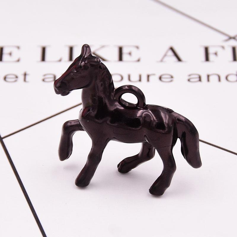 10 шт. Акриловые УФ Глянцевые Цветные 3D Подвески-Шармы в виде Лошади для Изготовления Ювелирных Изделий, Ожерелья, Серег, Браслетов, DIY Аксессуары