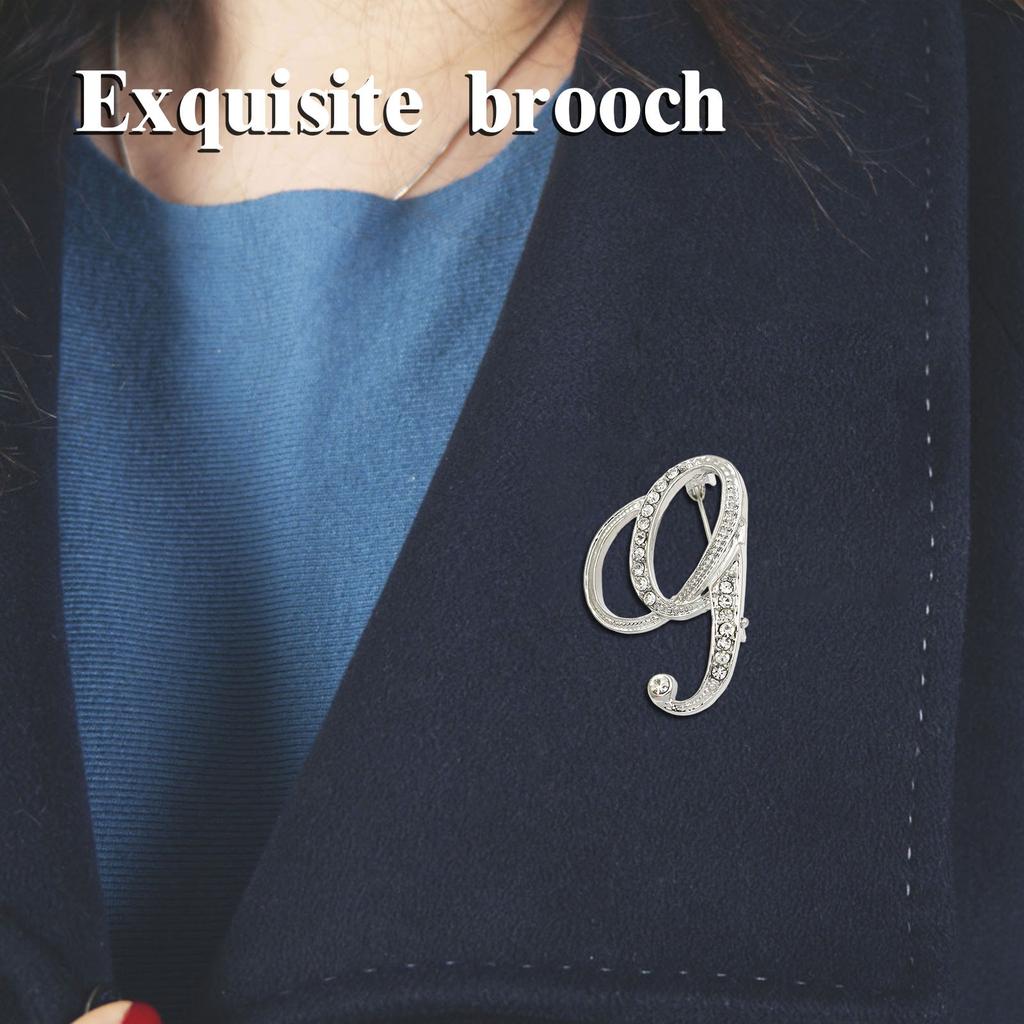 English Letter Brooch With Water Filled Diamond Alloy Chest Flower, Clothing Accessory Pin