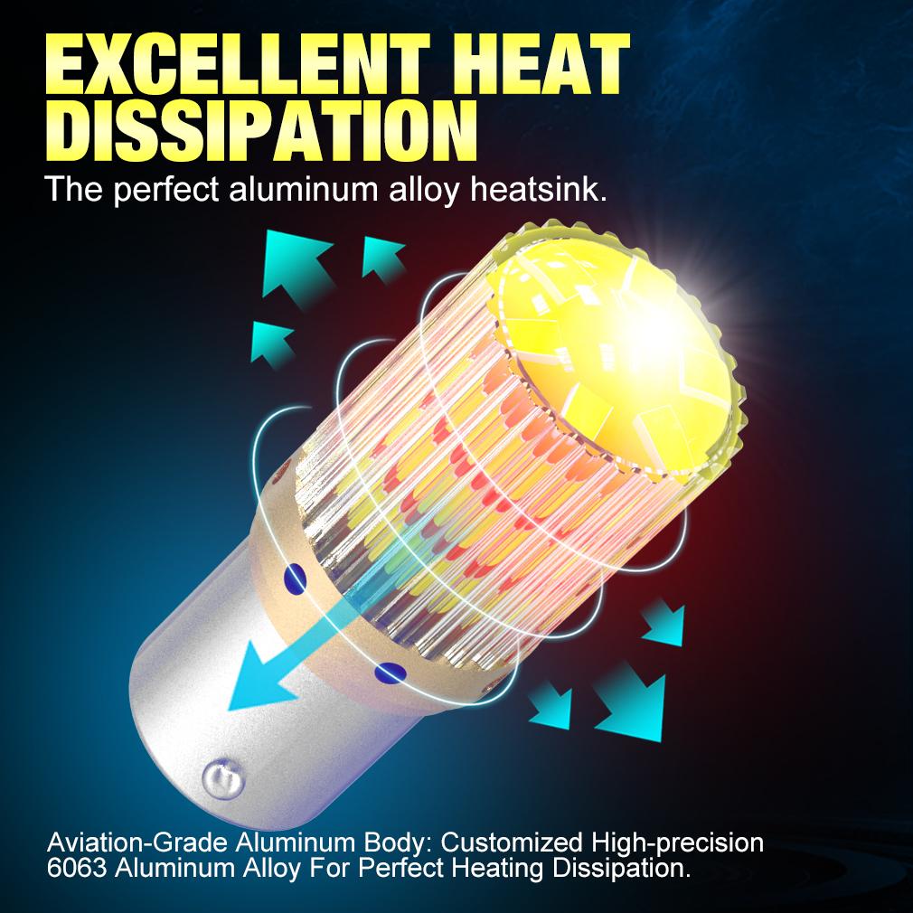 2 шт. 1156 BA15S P21W светодиодные лампы BAU15S PY21W 1157 BAY15D P21/5W светодиодные лампы T20 7443 W21/5W 7440 W21W WY21W 12V белый красный янтарный автомобильный свет указатель поворота авто