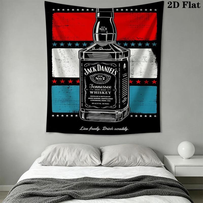 Jack Daniel'S Звезды Полосы Гобелен Настенный Фон Ткань Декор Стены Атмосферная Фон Ткань Мягкий