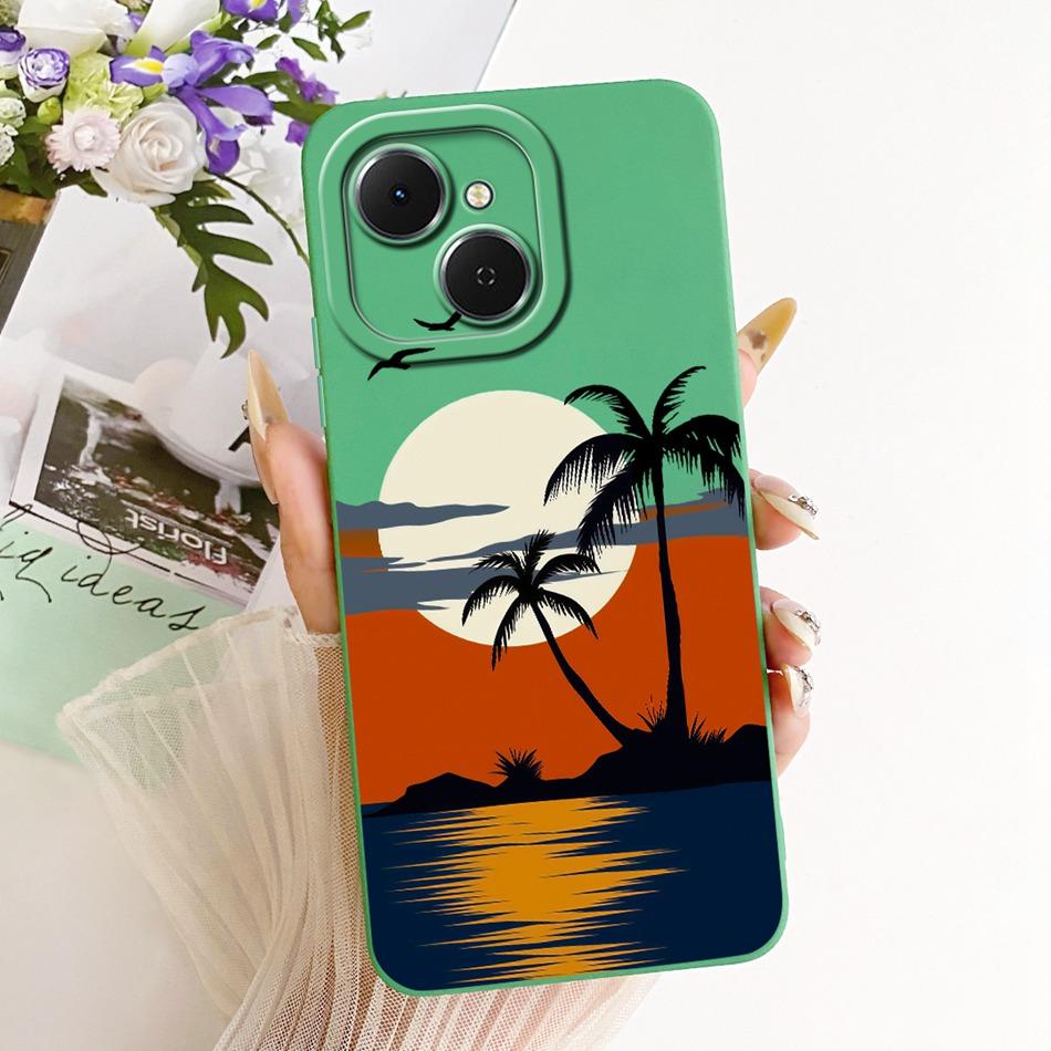 For Tecno Spark 40C 40 KM5 KM4k Fashion Dusk Beach Painting Phone Case For Tecno Spark40C Spark40 4G Soft Silicone Cover Bumpers