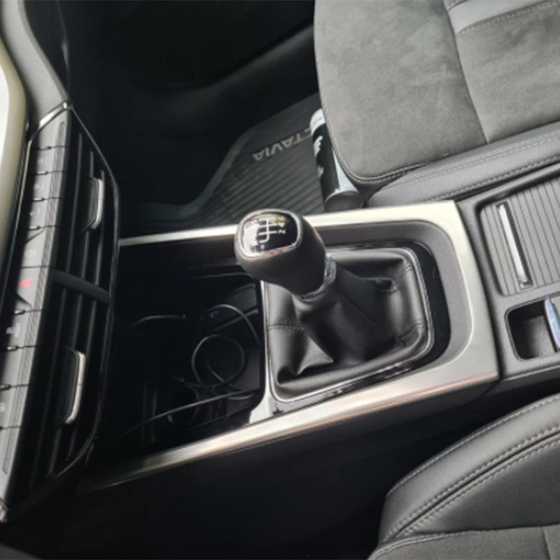 Interior Accessories AT Gearbox Gear U Panel Garnish for Skoda Octavia 4 IV Mk4 RS VRS Trim Cover Car Styling Sticker Metal