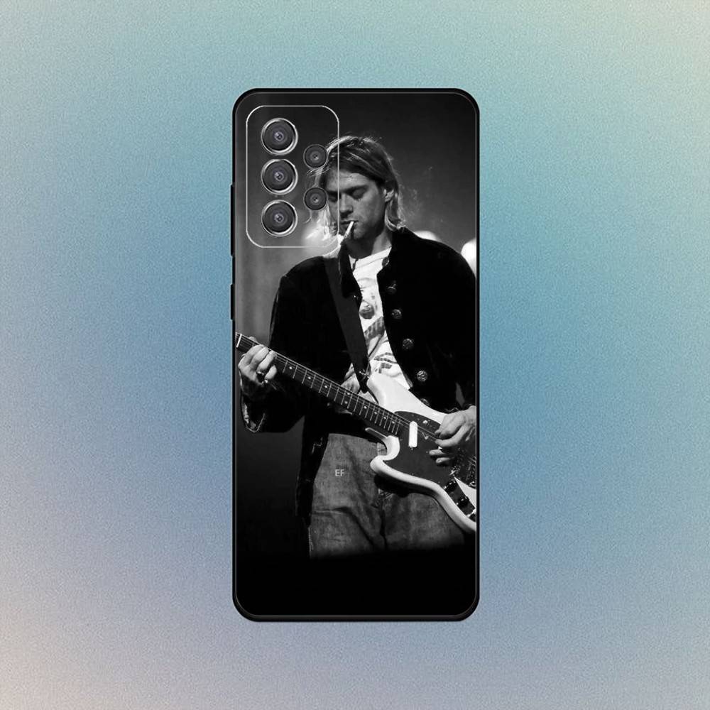 К-Курт Кобейн Чехол для телефона Rock для Samsung S25,S24,S21,S22,S23,S30,Ultra,S20,Plus,Fe,Lite,Note,10,9,5G Черный Чехол