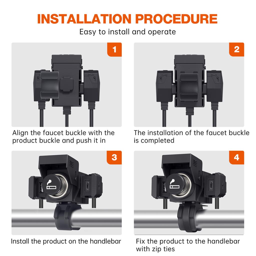 PD QC3.0 USB зарядное устройство для мотоцикла Type C быстрое зарядное гнездо крепление на руль адаптер питания для велосипеда мото