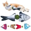 Pet supplies cat mint thin relief teeth cleaning toy lotus fish cartoon plush grinding rod simulated fish fresh breat cat