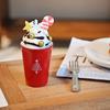 1/12 кукольный домик рождественский латте кофейный напиток чашка модель рождественский кукольный домик миниатюрный кофейня декор орнамент микро фото реквизит