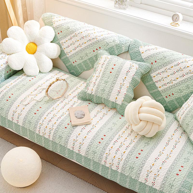 New Pure Cotton Sofa Cushion for All Seasons, Anti-slip Cushion, Cotton Leather Sofa Cover, Simple Modern Cover Cloth