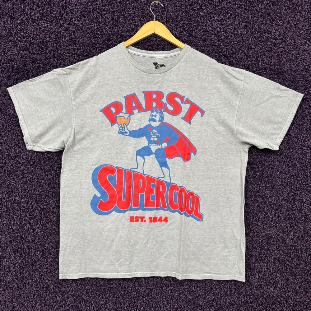Pabst Blue Ribbon Supercool Beer Promo Oversized TShirt Size M/L Unisex T-Shirt