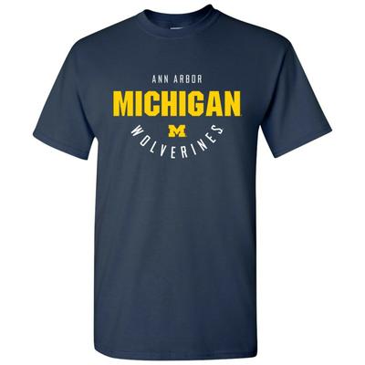 Футболка унисекс с надписью «Michigan Wolverines Inverted Arch College University Pride Team»