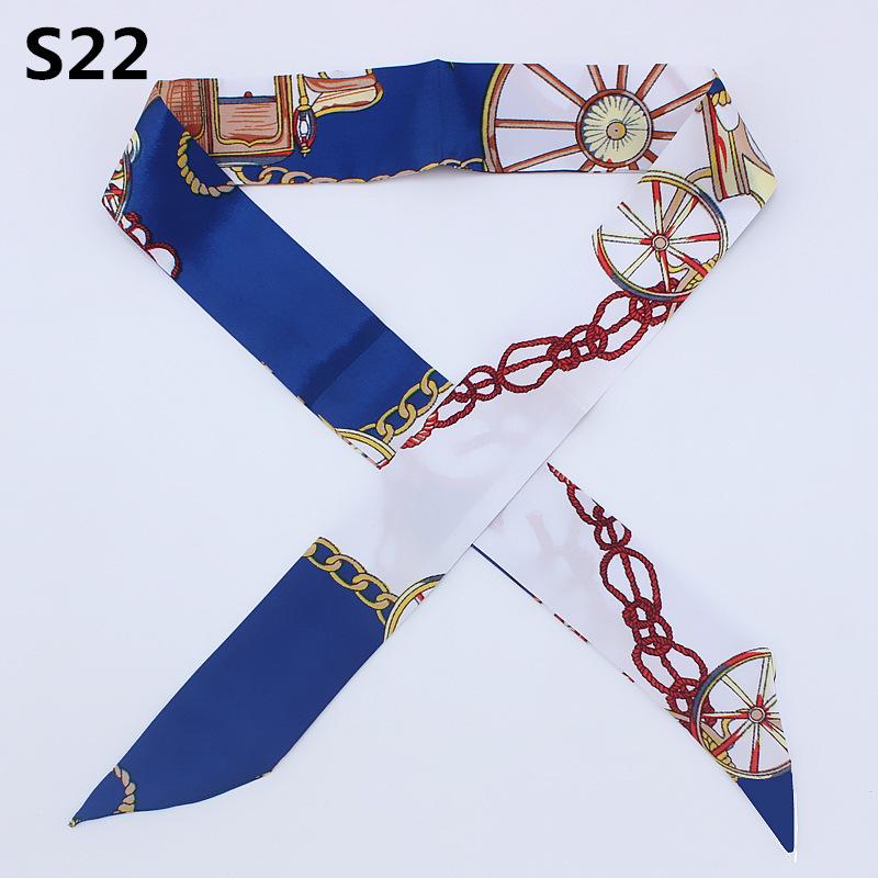 Tie up bag handle silk scarf narrow version handbag small ribbon bag accessories women's scarf decorative headband headscarf