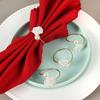 6Pcs Napkin Rings Buckle Imitation Pearl Rings For Dinner Parties Birthdays Weddings Family Gatherings Table Decor Napkin Holder