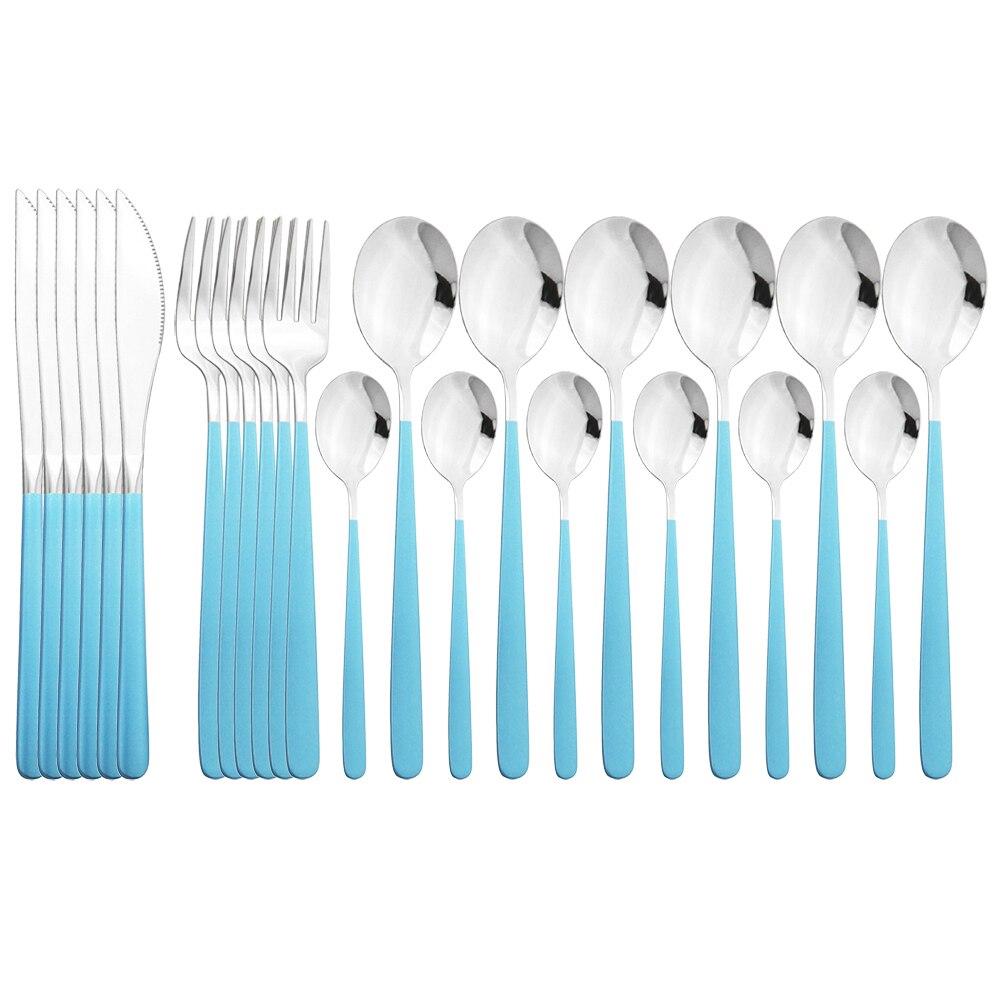 Набор столовых приборов из розового золота 18/10, набор столовой посуды из нержавеющей стали, 24 шт./компл., ножи, вилка, ложка, набор столовых приборов, набор кухонной посуды