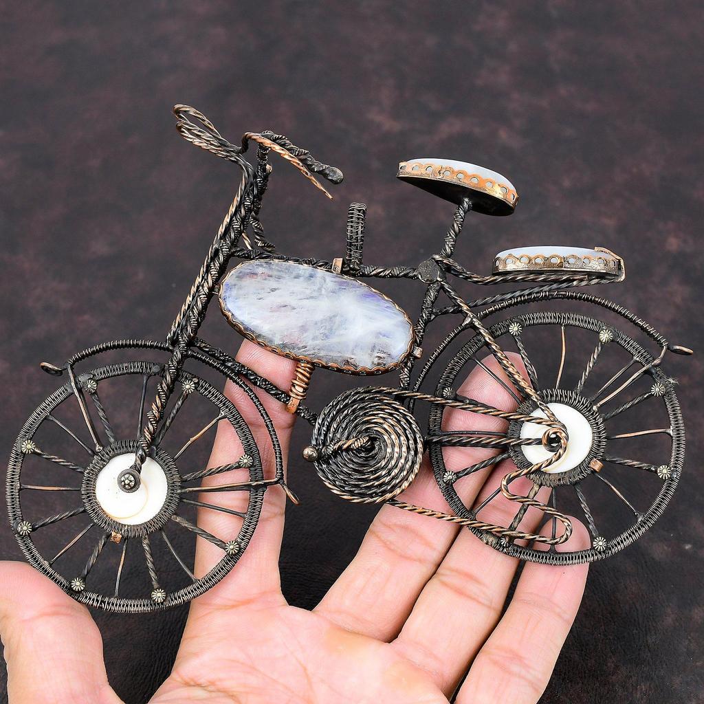Подвеска Rainbow Moonstone, медная проволочная обертка, подвеска Shiva Eye Shell Gemstone, подвеска Cycle, медные украшения, уникальная подвеска для подарка