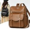 PU Backpack Women's Retro Lightweight Commuter Backpack