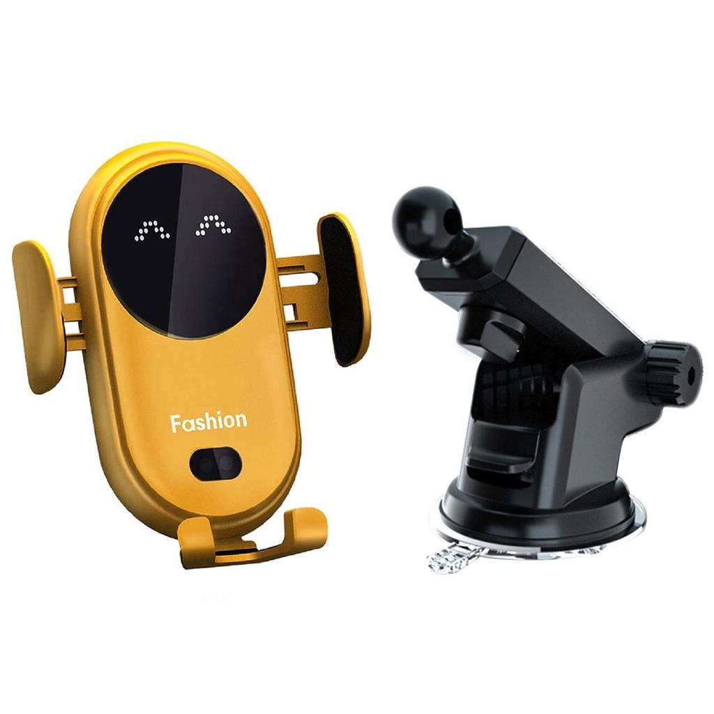 Автомобильное беспроводное зарядное устройство мощностью 10 Вт, держатель для телефона с присоской, инфракрасный датчик, автоматическая зажимная подставка для мобильного телефона