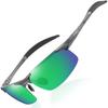 DUCO Polarized Sports Sunglasses with UV400 Made of for and Golf Men's Protection, AL-MG Alloy, Ultra-Lightweight, Driving, Cycling, Fishing, Running,