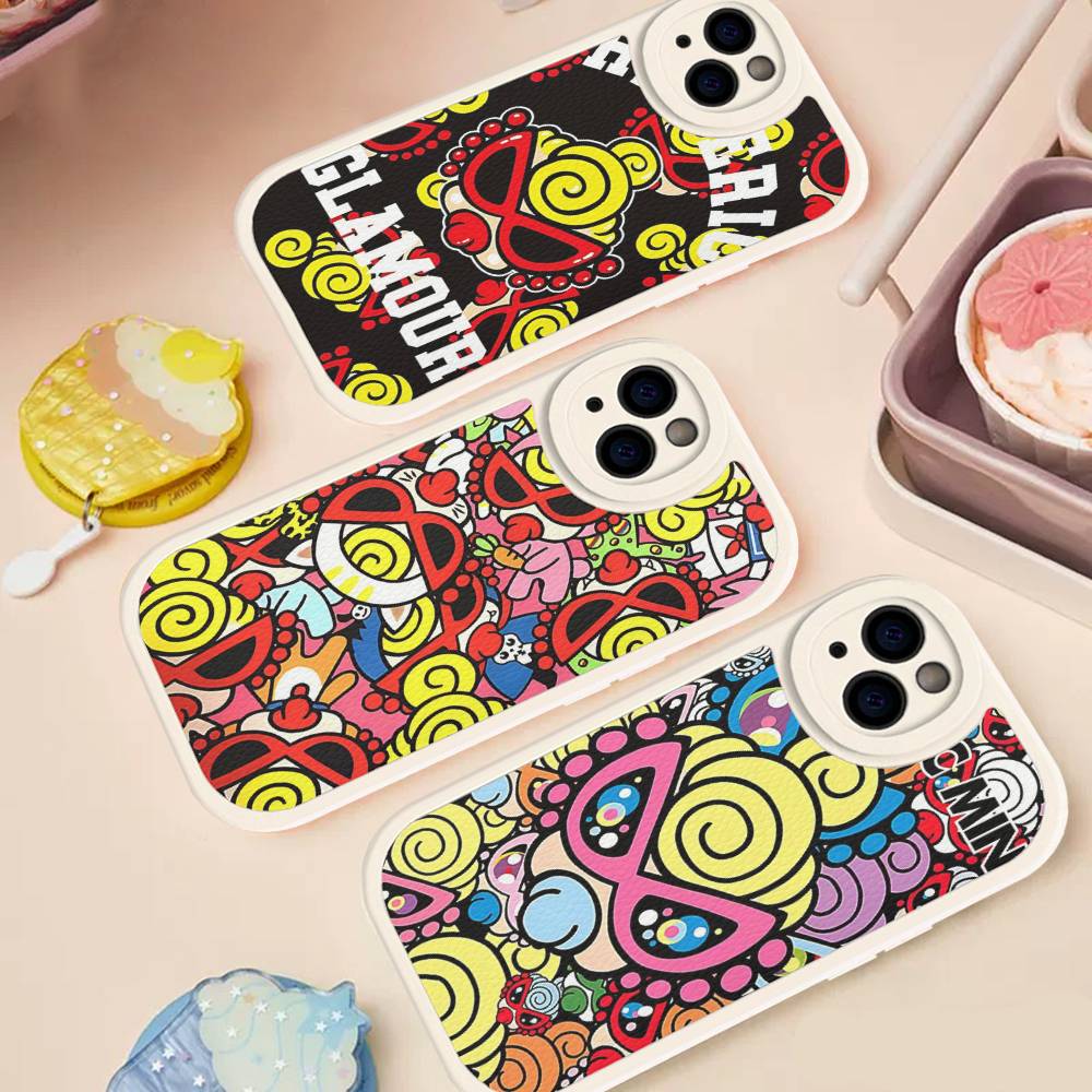 H-Hysteric Cute M-Mini Phone Case For IPhone 11 12 13 14 15 16 Pro Max Plus Leather Cover