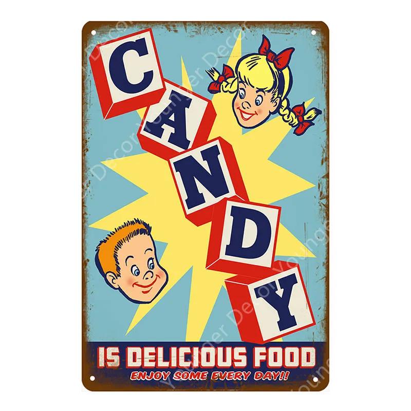 Металлические знаки Wonder Bread Ручная выпечка Винтажный плакат Декор кухни Кафе Бар Магазин Декоративная тарелка Еда Повар Настенная наклейка YI-154