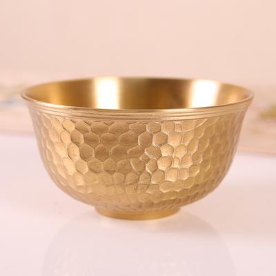 Медная чаша Латунная драпировочная чаша 12 см Большая Посуда Товары для дома Ремесла Чистая медь Чаша для лапши Суповая чаша