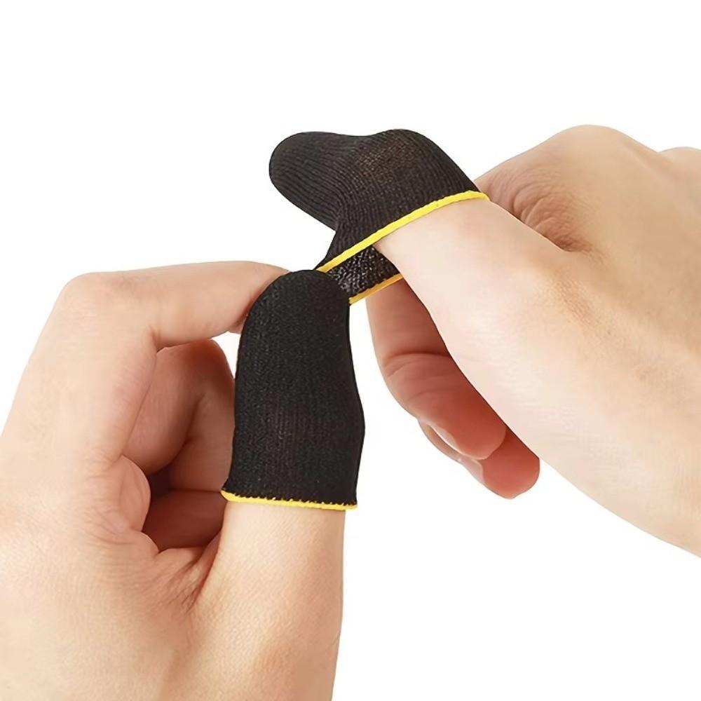 10PCS Nano Fiber Gaming Finger Sleeves Breathable Gaming Fingertip Covers Mobile Gaming