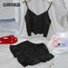 Ice Silk Pajamas Women's Suspenders Top Shorts Suit Summer Thin Sexy Fashion Home Clothing Suspenders
