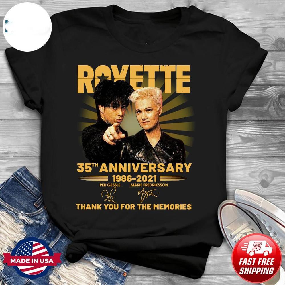 Roxette 35-летие Спасибо за воспоминания Футболка KK334 Унисекс Футболка