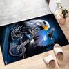 Vintage Motorcycle Polyester Carpet, Soft Indoor Mat for Office Chair, Living Room, Computer Desk - Decorative Home Office Rug Design