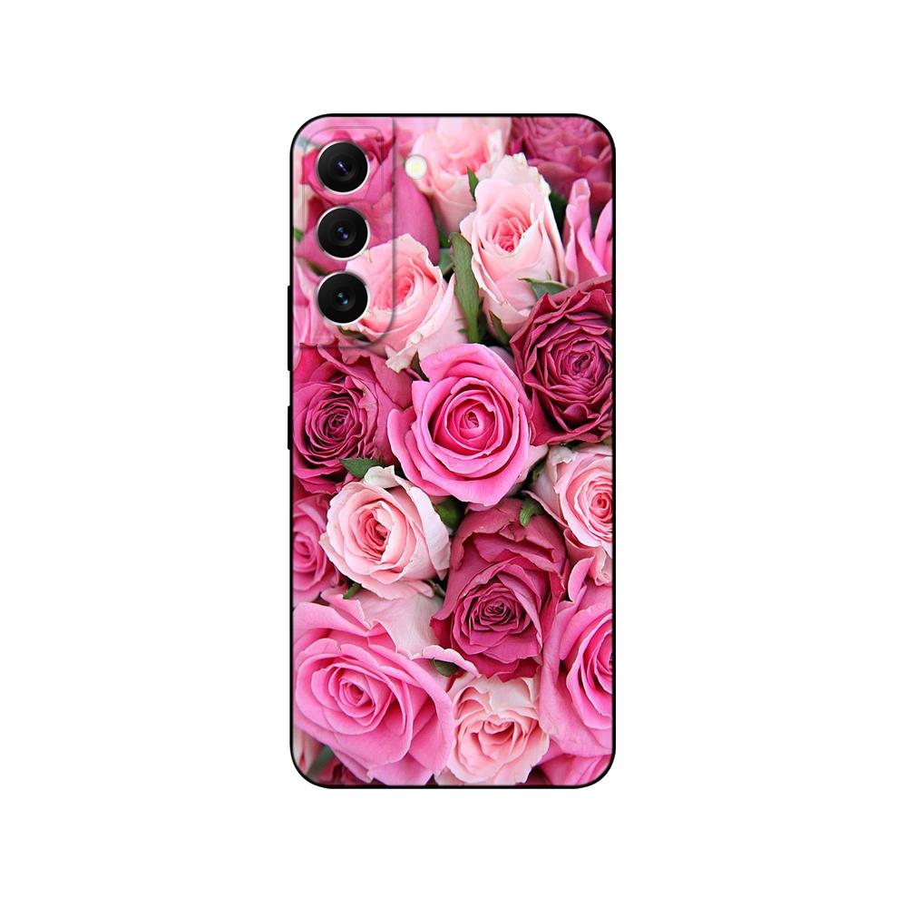 Для Samsung Galaxy S22 | С22+ | Чехол S22 Ultra 5G для Samsung S22 Plus, задняя крышка для телефона, черный чехол из ТПУ, розовый, космический автомобиль в стиле аниме