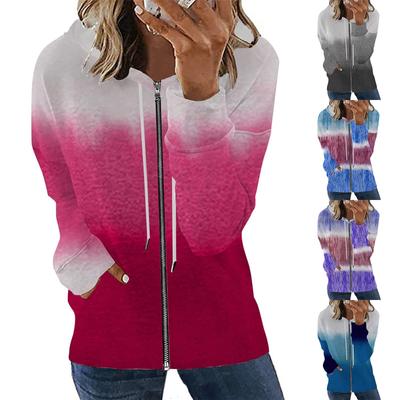 Женская модная повседневная тонкая куртка с карманом и длинным рукавом на молнии с капюшоном и цветными блоками