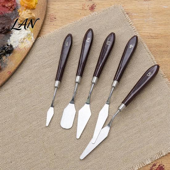 Palette Scraper for Thick Paint Oil Painting Scraper, Stainless Steel with Wooden Handle Cutter, Professional Artist Knives Evenly Mixed Art Spatula,