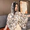 Womens Lightweight Vintage Ethnic Wrap Shawl With Button Sun Protection Scarf Travel