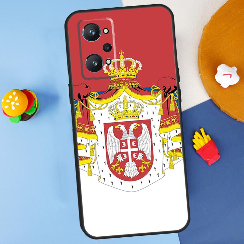Serbia Flag For Realme C55 C67 C61 C75 C53 C51 C21Y C25S GT 6 6T 5 GT7 Pro 10 11 12 13 14 Pro Plus Case