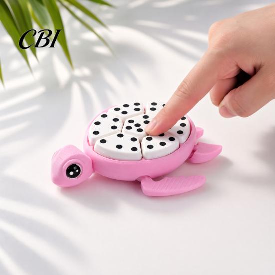 Fun Stress Reliever 3D Printed Watermelon Turtle Fidget Toy with Movable Joints, Pressable Shell Buttons Decompression Desk Accessory Relief