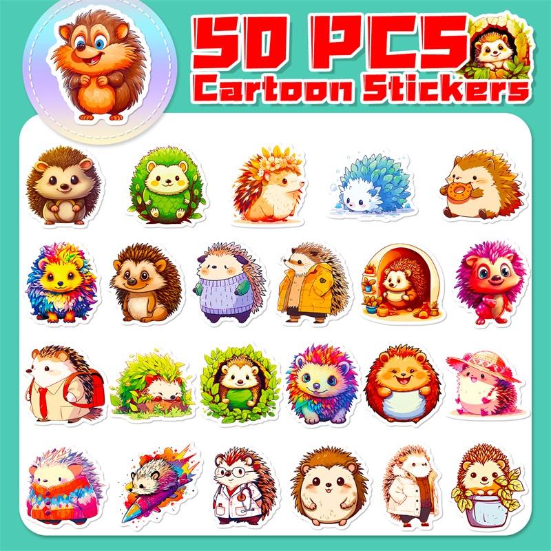 10/30/50PCS Cute Cartoon Hedgehog PVC Sticker Aesthetic Children's Decoration Scrapbooking Stationery School Supplies for Kids