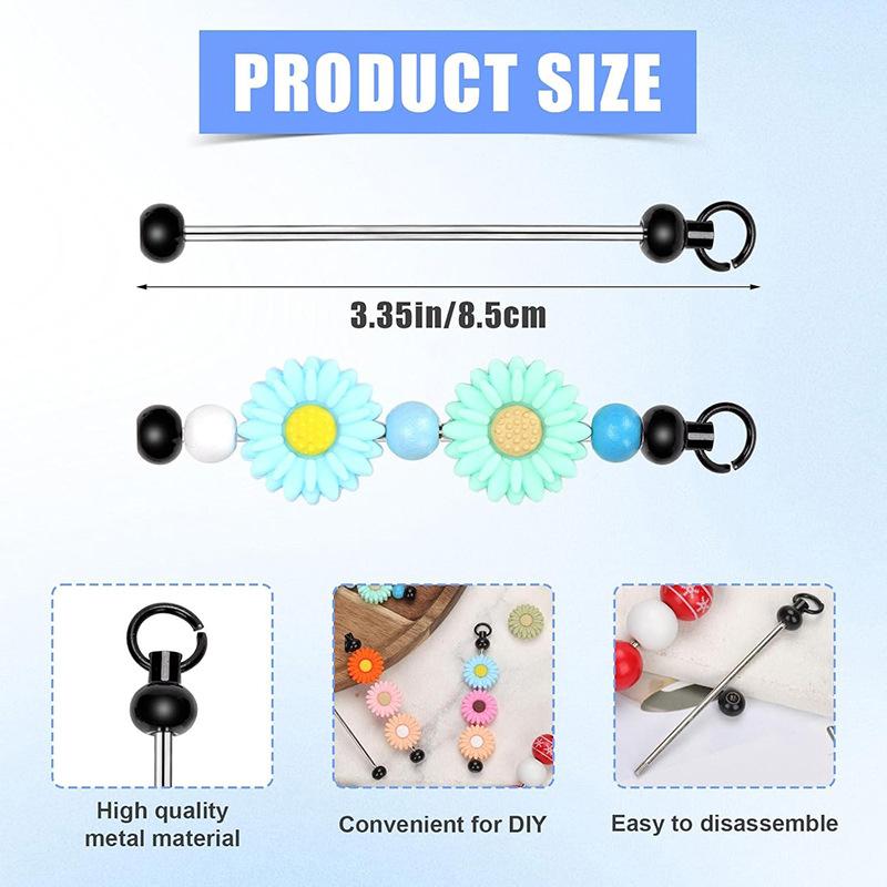 WTEMPO Пустые металлические основы для брелоков с бусинами, DIY, основы для брелоков с бусинами, подвески, легко отсоединяемые аксессуары для изготовления брелоков для рукодельного проекта, подвеска