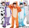 Children's Sleepwear for Boys Girls Flannel Children's Outfit Animal Conjoined Pajamas