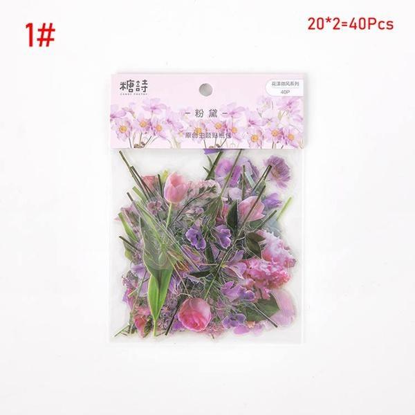 НОВЫЕ 40 шт./упак. милые наклейки с цветочным рисунком, этикетка для дневника с цветком, украшение для скрапбукинга, журнал, фотоальбом, каваи, канцелярские принадлежности