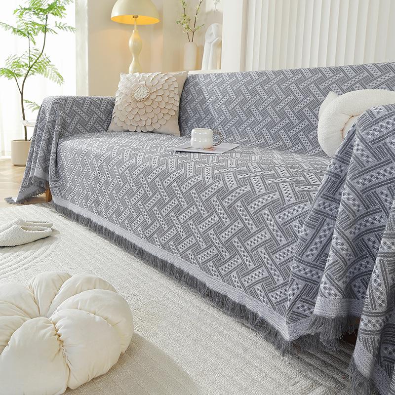 Скандинавский стиль Простой однотонный чехол для дивана Ткань Four Seasons Универсальное полотенце для дивана Полный чехол Универсальный чехол для дивана «все включено»