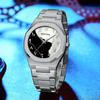 UTHAI Fashion Мужские часы Перламутровый циферблат Деловые Офисные Мужские часы Водонепроницаемый Ремешок из нержавеющей стали Круглый циферблат Мужские кварцевые часы