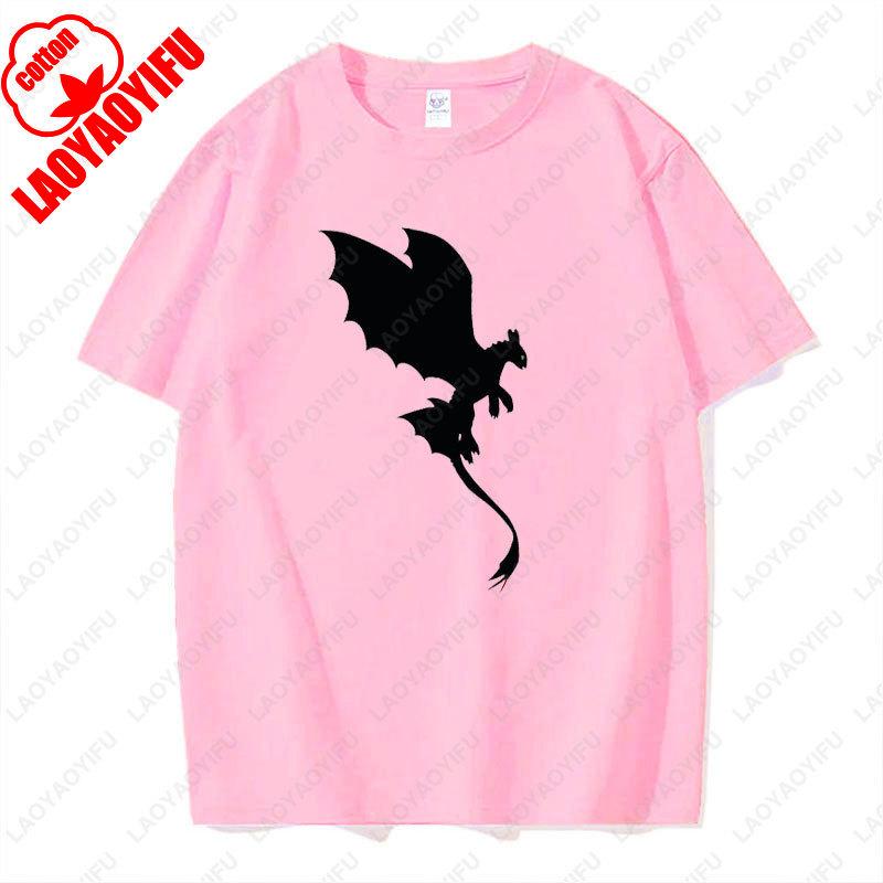 Toothless Light Fury Shirt How To Train Your Dragon for Men Women TShirt Movie Couple Matching Cotton Simple Tee for Unisex Gift