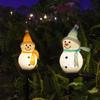 Solar Garden Lights Christmas Decoration Snowman Waterproof Solar Streetlight for Outdoor Ground Plug Light Lawn Landscape Light