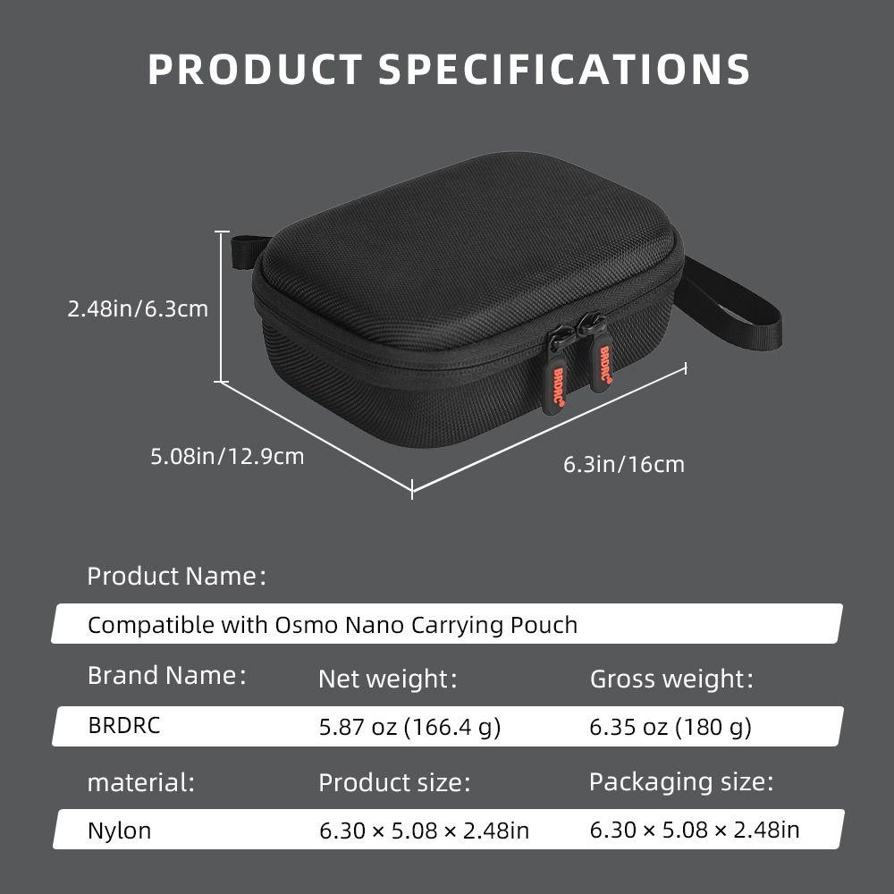 Portable Carrying Case with Wristband Handbag for DJI Osmo Nano Action Camera Accessories