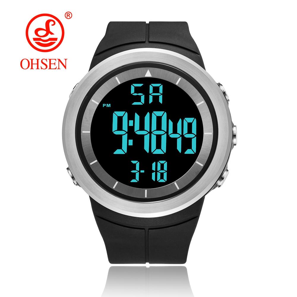 Digital Watches for Men Black 50M Diving Tactical Wristwatch Big Dial Waterproof Electronic Led Military Clocks New
