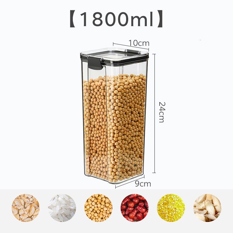 Прозрачные герметичные контейнеры для хранения продуктов Штабелируемые контейнеры для хранения хлопьев и сухих продуктов Коробка для хранения Кухонные аксессуары